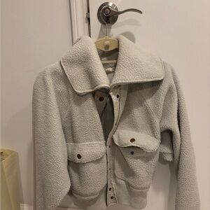 We The Free Light Gray Sherpa Jacket
